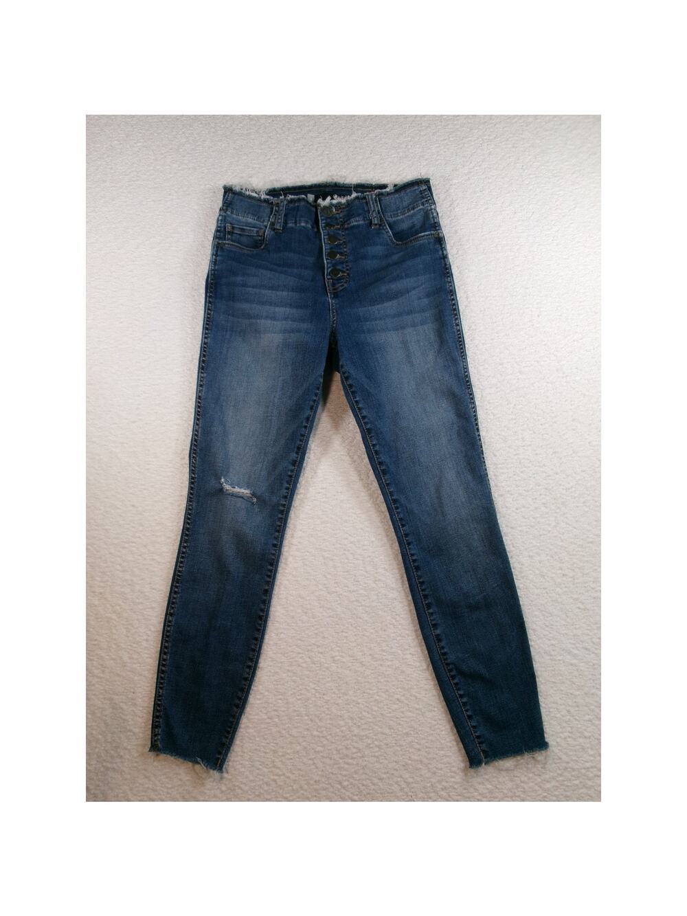 Kut from the kloth size 8 connie fab ab ankle skinnny high rise dark denim jeans